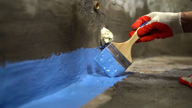 Commercial Exterior Waterproofing project at a Carrollton, IL business property by SJ Waterproofing Pros